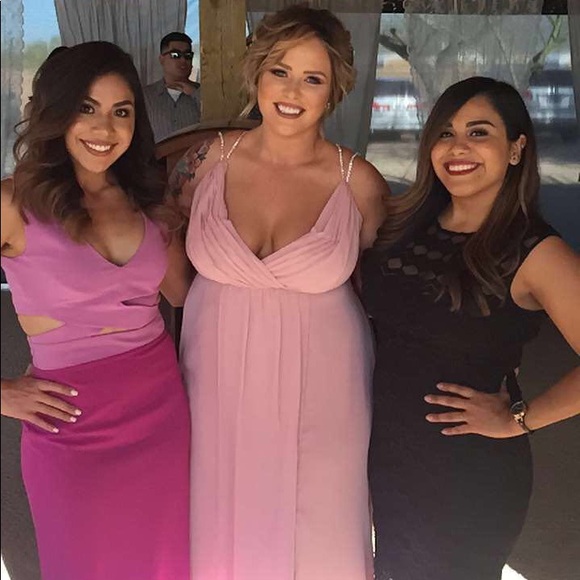 Maria Bianca Nero pink colorblock gown - Picture 6 of 6